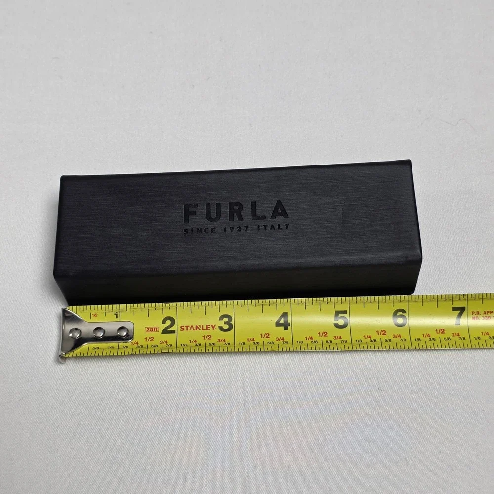 Furla Since 1927 Italy Glasses Case Magnetic TriFold Triangle Eyeglass & Cloth